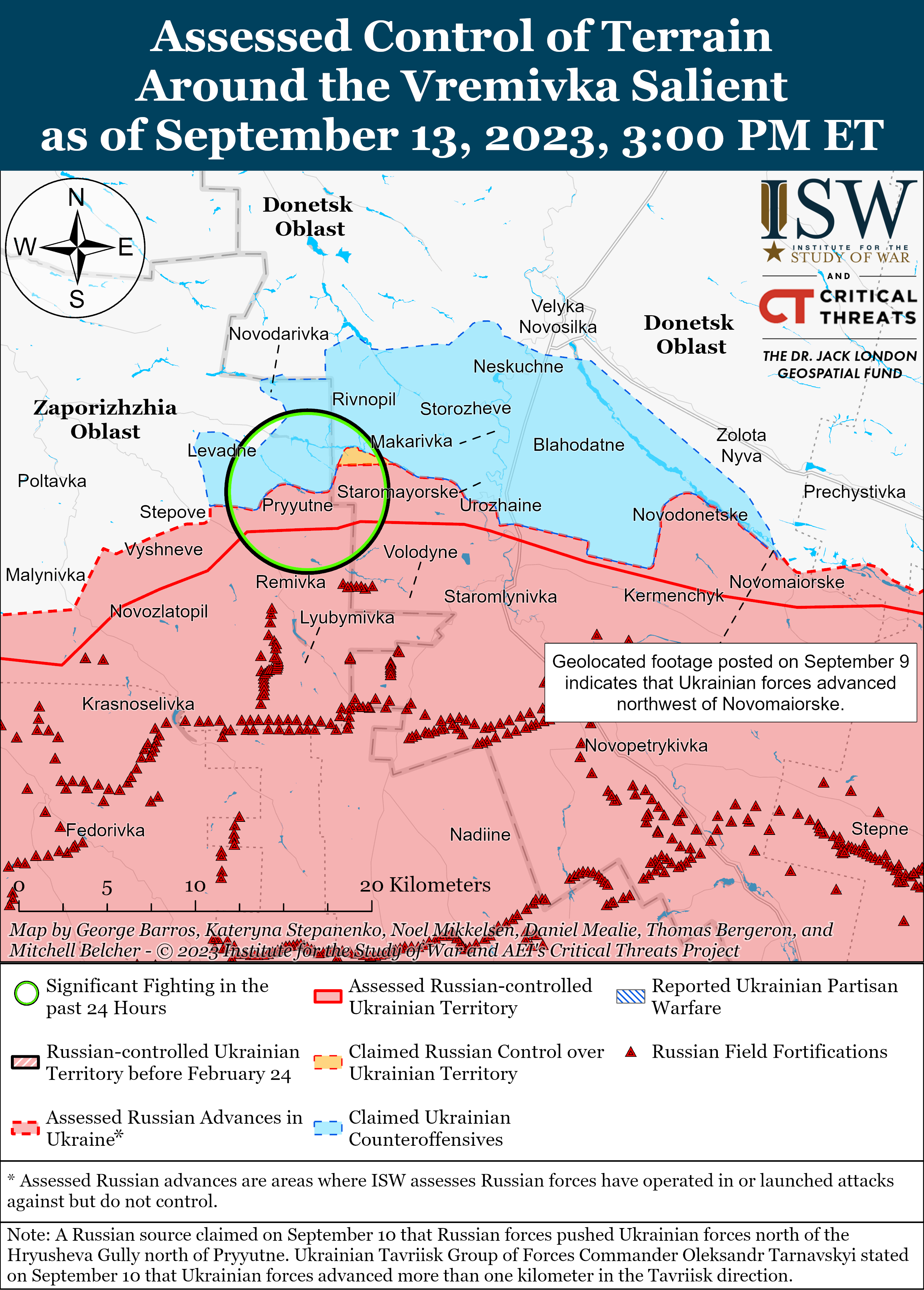 Russian Offensive Campaign Assessment September 13 2023 Institute